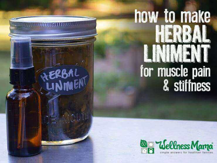How to make an herbal liniment for muscle pain and stiffness