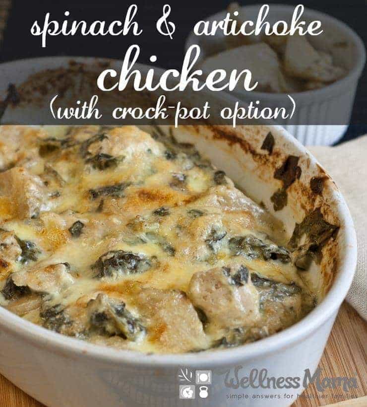 Spinach and Artichoke Chicken and Crock Pot Option