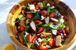 salad honey mustard chicken strawberries