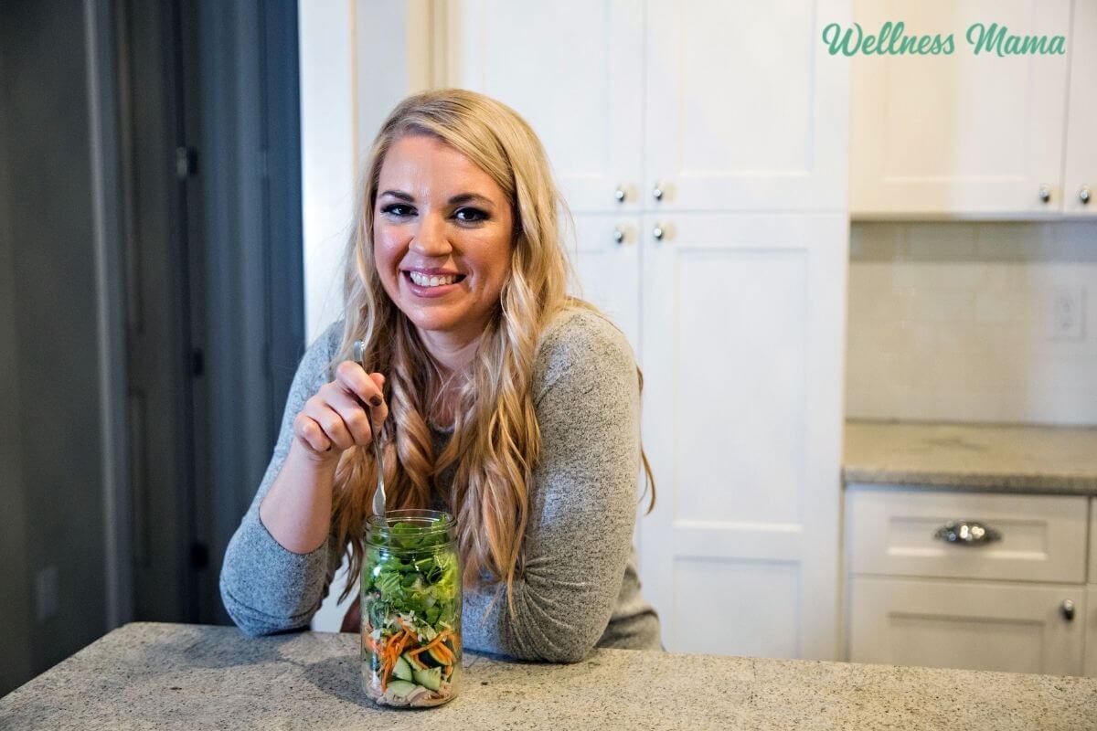 Katie eating vegetables
