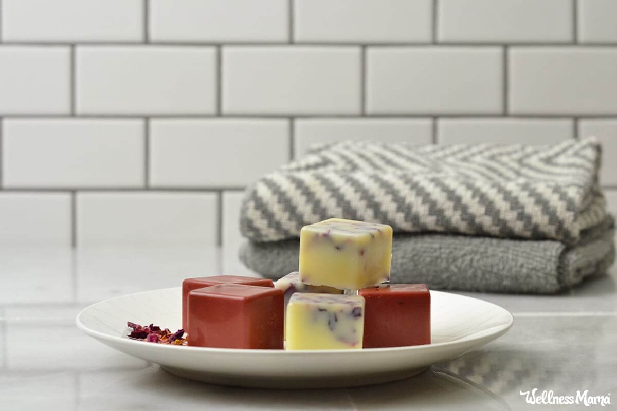 DIY rose bath melts
