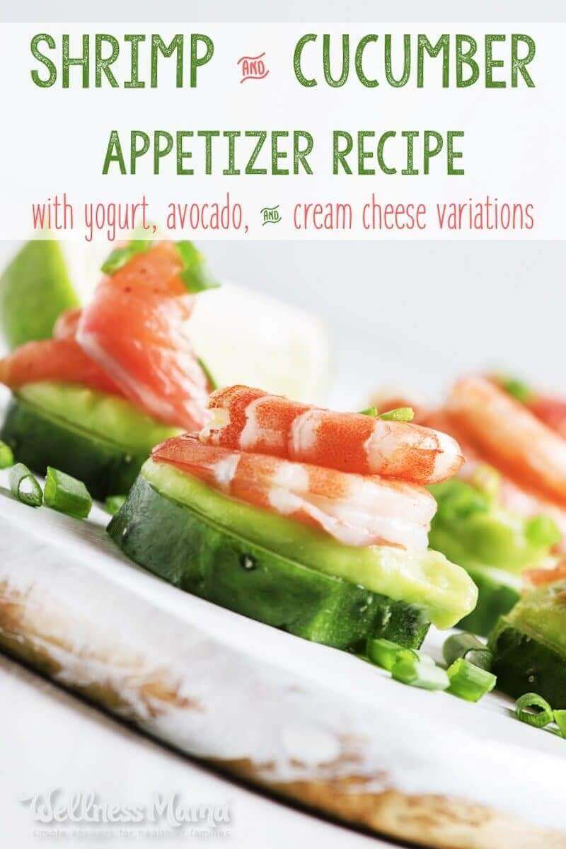 Shrimp and cucumbers with cream cheese for a simple and fresh appetizer that can be made in minutes.
