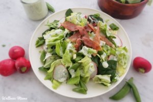 spring salad crispy prosciutto